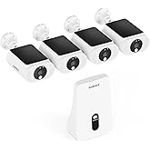 Gaiexce Solar Security Cameras Wireless Outdoor 4 Cam Kit Expadable to 10H, No Subscription Cameras for Home Security System, 64G Local Storage, 2.4G &5G WiFi, 2K Color Night Vision Two-Way Audio IP66