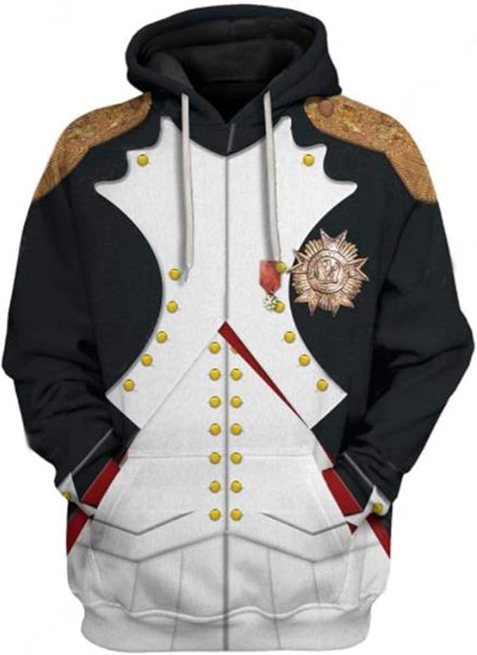Kolonial Kostum Mittelalter Hoodie 3d Gedruckt Historische Figur Kostum Hoodie Ancient Army Leader Cosplay Pullover Hoodie Ubergrosse Sweatshirt S 5xl Amazon De Bekleidung