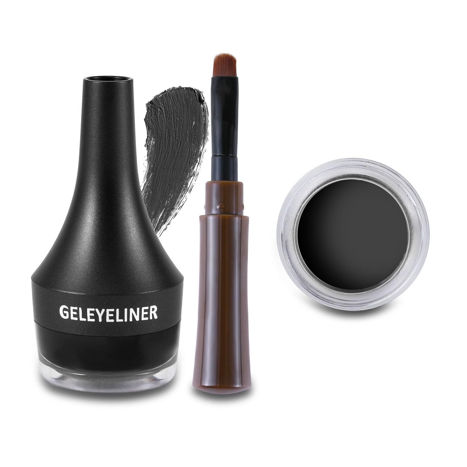 Boobeen Eyeliner Waterproof Gel Eyeliner Smudge-proof Eye Liner Gel Makeup Eye Makeup Set Long-lasting For All Day Easy to Apply