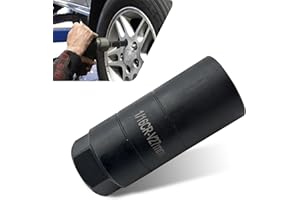 icykale 1 PC Automotive Oil Pressure Sensor Removal Tool, 3/8" Drive 45# Steel Anti-slip Hexagonal Opposite Side Design Oil Pressure Sending Socket, Wheel Key Accessories, for Most Cars (Black)