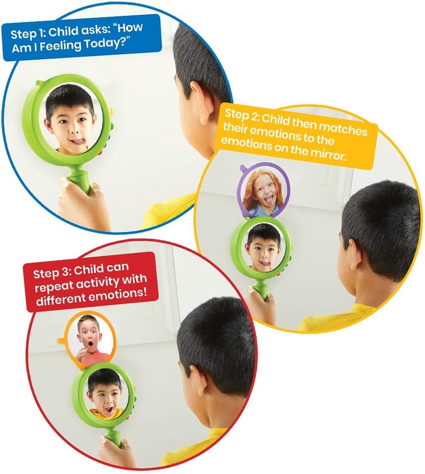 Learning Resources 91293 See My Feelings Mirror Set of 4, One Size, Multicolored - Image 5