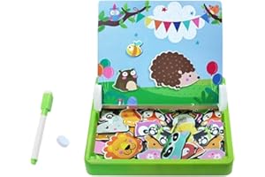 BLOWEST Magnetic Puzzles Face Dress Up Travel Game, Double Sided Magnetic Puzzles Face Dress Up Travel Game, Magnetics Faces 