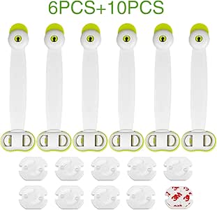 AlsterPlus 16Pcs Niños Bebé Kit Cerraduras de Gabinete Seguridad