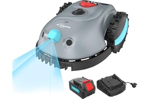 YARDCARE V100 Robotic Lawn Mower with Visual Navigation, Smart Obstacle Avoidance, Adjustable Cutting Height, Low Noise – Ideal for Small Lawns