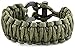 STEVEN G Men's Survival Gear Adjustable Professional Paracord Fashion Sport Bracelet with Firestarter and Striker/Cutter for Outdoor Adventures Prime Gift, Army Green