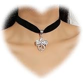 W WEILIRIAN Punk Velvet Choker Necklace Dragon Pendant Necklace Black Velvet Necklace Short Dragon Necklace Suede Cord Necklace Animal Necklace Choker Jewelry for Women and Girls Gifts