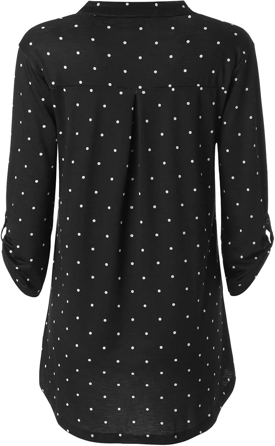 Zattcas Womens Floral Printed Tunic Shirts 3/4 Roll Sleeve Notch Neck Tunic Top at  Women’s Clothing store
