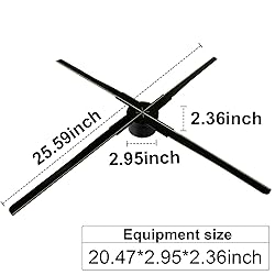 3d hologram led fan projector, 4 leavesHD 3D