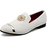 Meijiana Men's Velvet Loafers - Fashion Casual Low-Heel Dress Shoes for Men with Rubber Sole & Metal Buckle - Perfect Business & Formal Attire, Stylish Mens Shoes