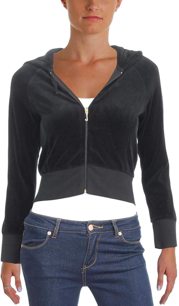 juicy couture black velour hoodie