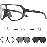 KAPVOE Photochromic Cycling Glasses for Men Women Mountain Bike Sunglasses Sports Goggles UV Protection K63