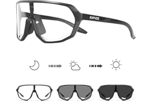 KAPVOE Photochromic Cycling Glasses for Men Women Mountain Bike Sunglasses Sports Goggles UV Protection K63
