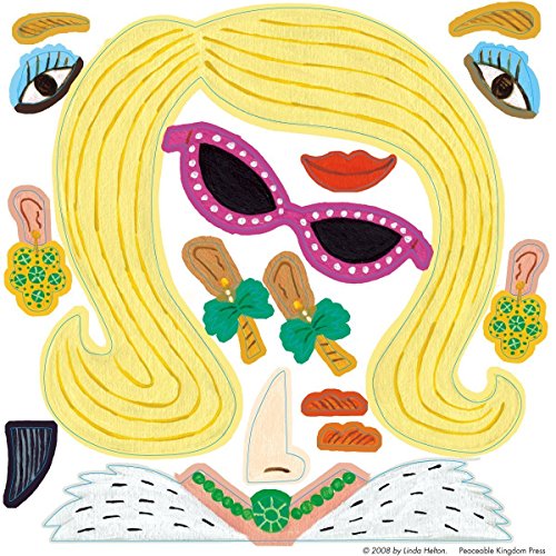 Peaceable Kingdom Sticker Fun! Funny Faces Reusable Sticker Tote