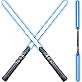 Saberforms 2 Pack Lightsabers 2 in 1 Dueling Light Saber with 12 RGB Colors 16 Sound Fonts and Motion Control, Force FX Lightsaber with Retro Weathered Handle and Replaceable Blade for Adults, Kids