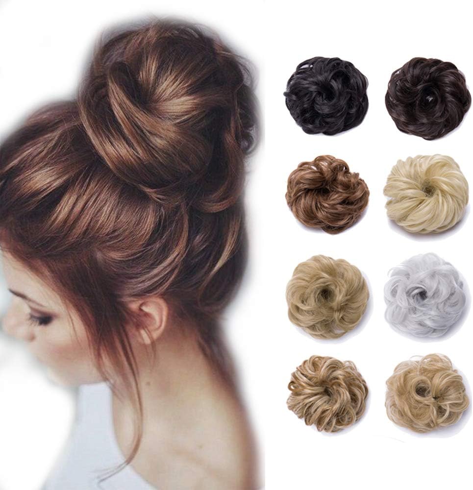 2pcs Scrunchy Hair Bun Extension Messy Donut Scrunchie Chignon