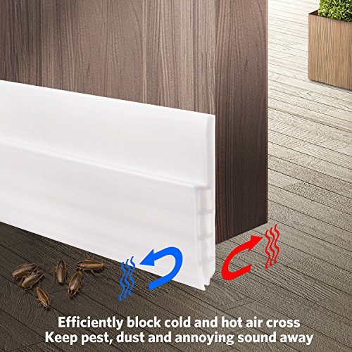 Click Here to See More Images Under Door Seal Strip, Geengle Under Door Draft Stopper Door Sweep, Premium Quality Weather Stripping for Cracks and Gaps 2