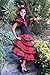 La Senorita Spanish Flamenco Dress Princess Costume - Girls/Kids - Black/Red (Size 6-5-6 Years, Black red)
