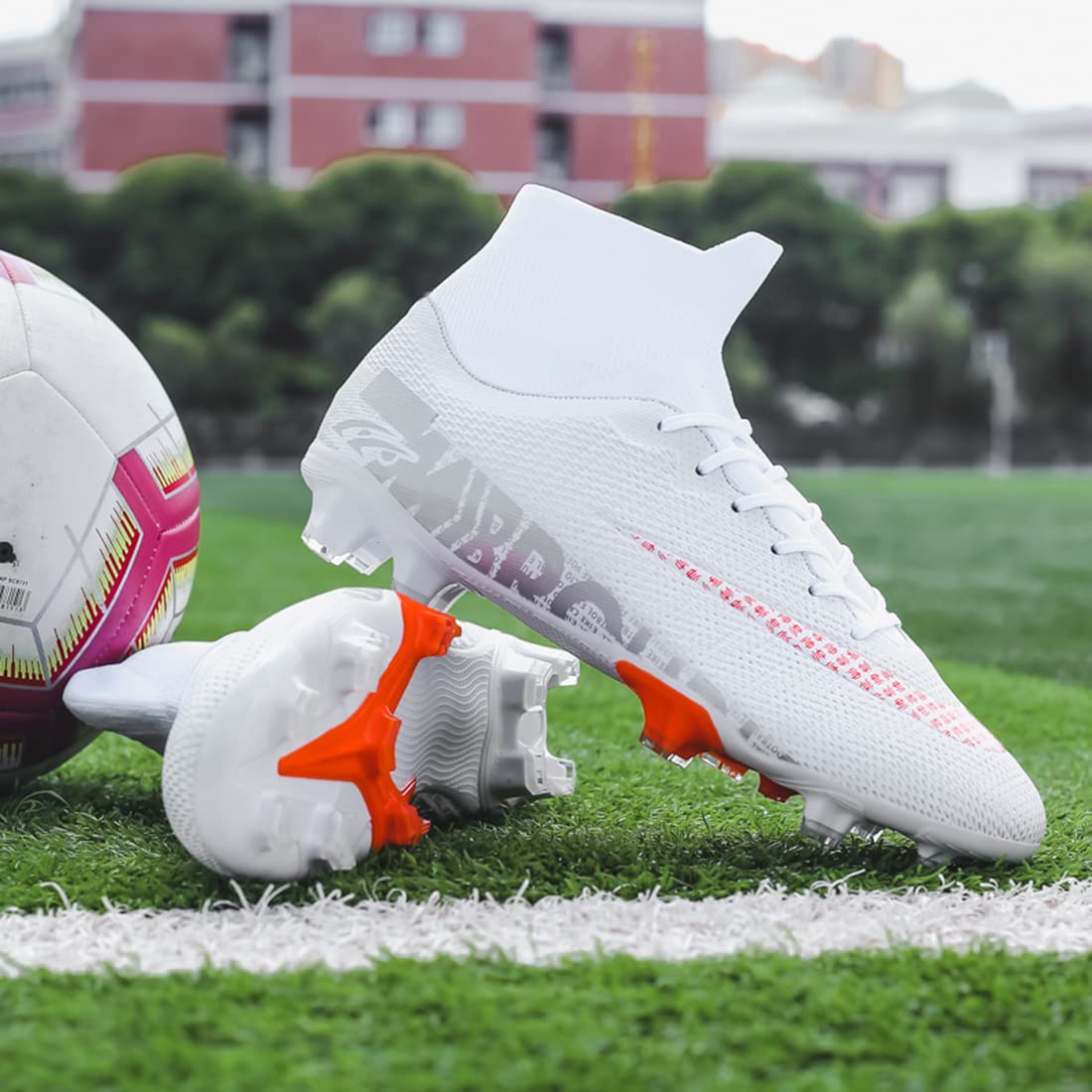 FGCVX Men's Soccer Cleats Athletic Soccer Boots Sneaker Turf Football Shoes Firm Ground