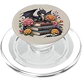 Dragon Librarian Bookish Book Reading PopSockets PopGrip for MagSafe