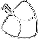 LETOMS Stainless Steel Paddle Attachment for Kitchen aid Stand Mixers 4.5-5 Quart, Flex Edge Beater for KitchenAid, Dishwashe