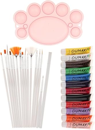 Amazon ネイルアート ブラシ アクリルパレット 絵画顔料 チューブ ネイルサロン プロ 初心者 Diy Homyl ネイルケアセット 通販