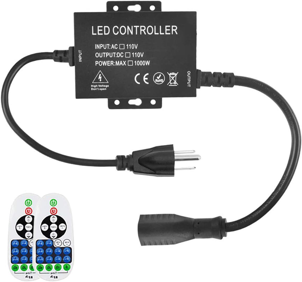 Adust 1000W 110V Light String Remote Plugin Dimmer AC 110V 1000W