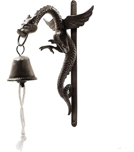 Amazon.com: DreamsEden Wall Bell, Iron Dragon Sculpture Doorbell