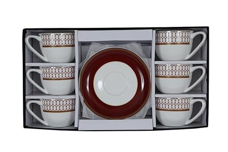 Sivica Bonechina Cup Plate Set of 12 pcs - 6305