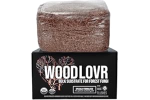 North Spore Organic 'Wood Lovr' (5 lbs) Sterile Hardwood-Based Bulk Mushroom Substrate | for Wood-Loving Mushroom Species | Handmade by Expert Mycologists in Maine, USA