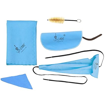 Outgeek 5PCS Saxophone Care Kit Cloth Brush Instrument Cleaning Tool for Saxophone