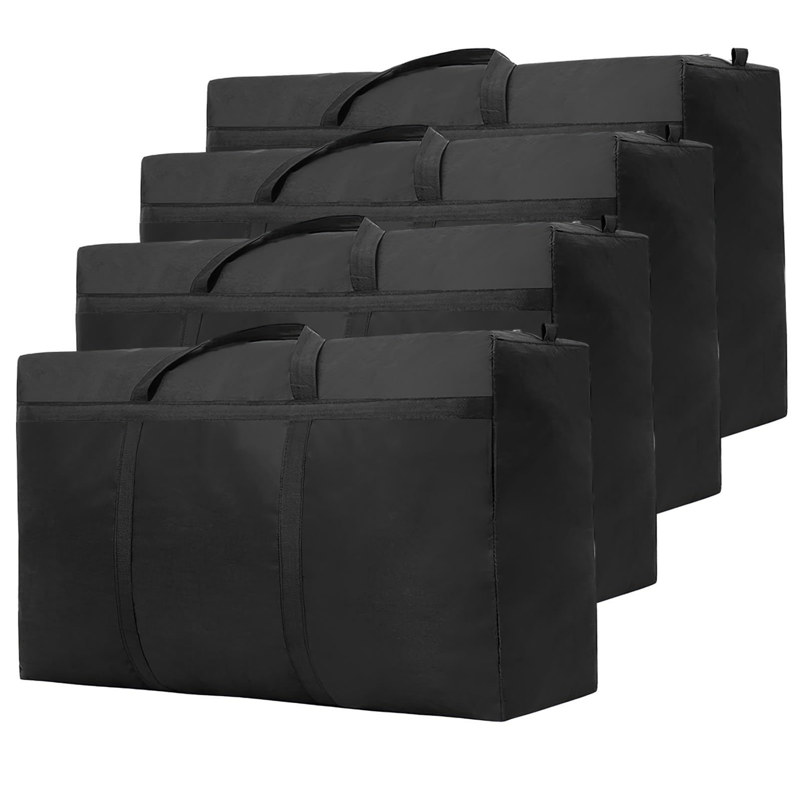 ZACENYU 4 Pack 150L Large Moving Boxes Heavy Duty, Extra Large Storage Bags for Clothes,Strong Packing Boxes for Moving House,Duvet,Bedding,Underbed,Blankets