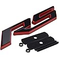 3D RS Emblem Badge Lettering Front Grille Grill with Mount for Chevrolet Camaro Impala Sonic Trax Corvette Silverado and Ford