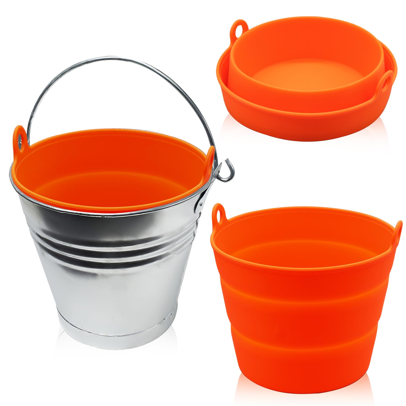 2Pcs Grease Bucket Silicone Liner for Traeger Drip Tray Liner, Compatible with Traeger Grease Barrel Liner for Traeger Bucket, Reusable Pellet Grill Liner Accessories for Pit Boss Grease Bucket