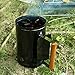 WolfWise Black Portable Barbeque Chimney Charcoal Starter Fire Starter