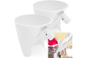 SYKUIHSG 2Pcs Flour Funnel for Mixer, Anti Splash Stand Mixer Attachment Powder Funnel Reloading Accessory Baking Tool, Fits 