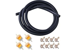 HOOUP Dirt Bike Gas Fuel Line Hose Fuel Filter for 50cc 110cc 125cc TaoTao Coolster Apollo GY6 Motorcycle Pit Bike Motocross Pocket Bike Chinese Atv Four Wheeler Moped Scooter Quad Go Kart Parts Black