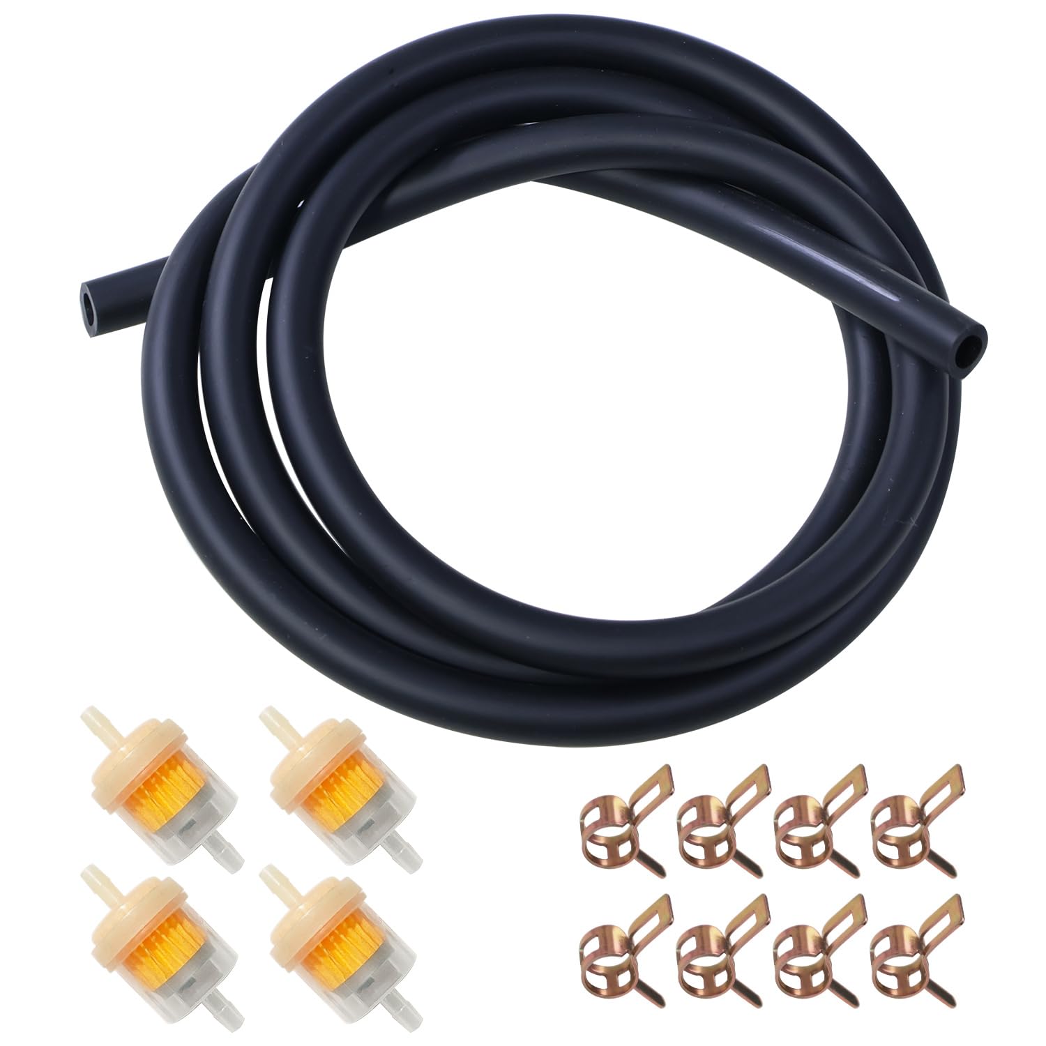 Photo 1 of HOOUP Dirt Bike Gas Fuel Line Hose Fuel Filter for 50cc 110cc 125cc TaoTao Coolster Apollo GY6 Motorcycle Pit Bike Motocross Pocket Bike Chinese Atv Four Wheeler Moped Scooter Quad Go Kart Parts Black
