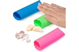 Garlic Peeler, Silicone Garlic Roller Peeling Tube Tool for Useful Kitchen Tools, 3PCS Random Color