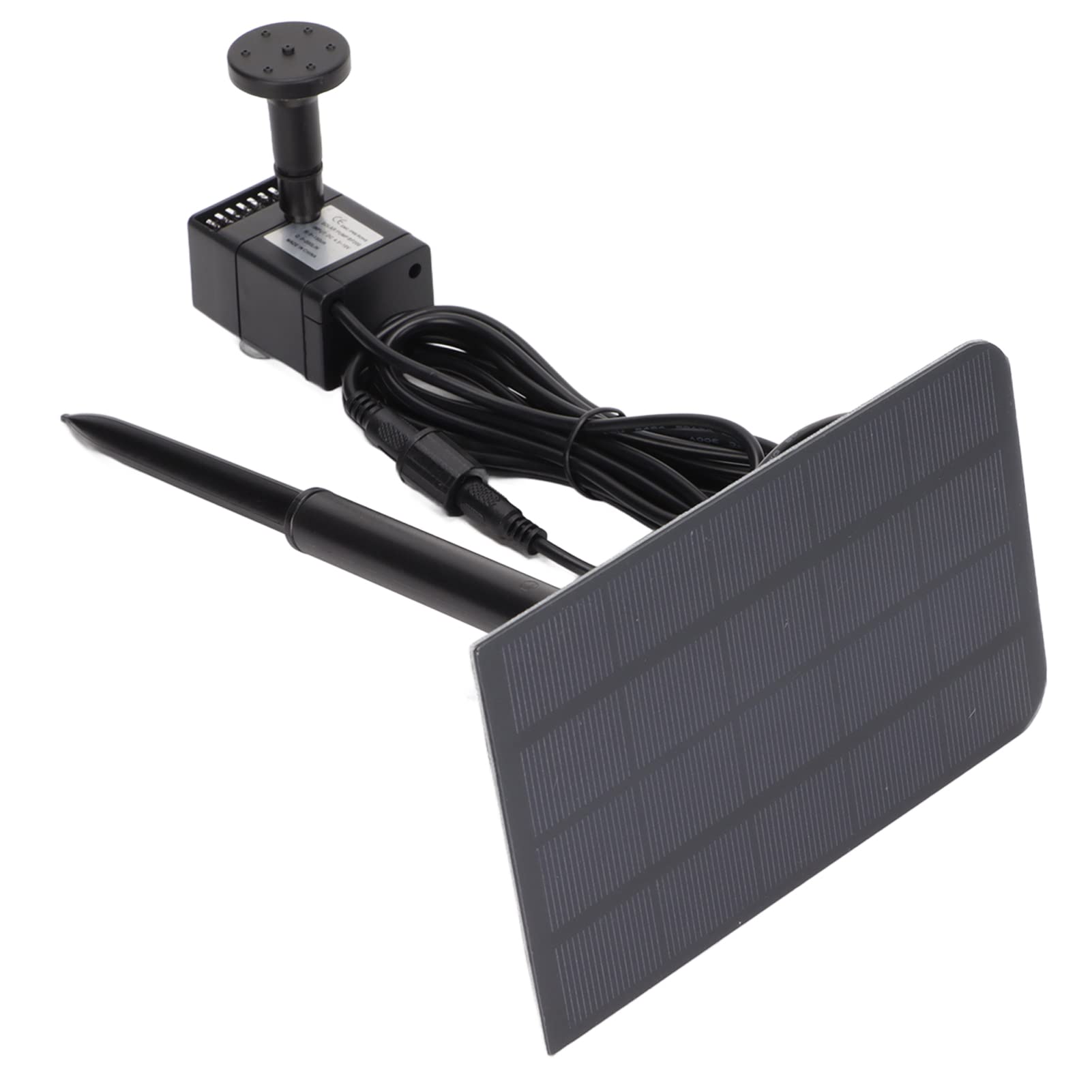 Solar Fountain, 200L/H High Efficiency Eco Friendly 4.5-10V Solar for Outdoor