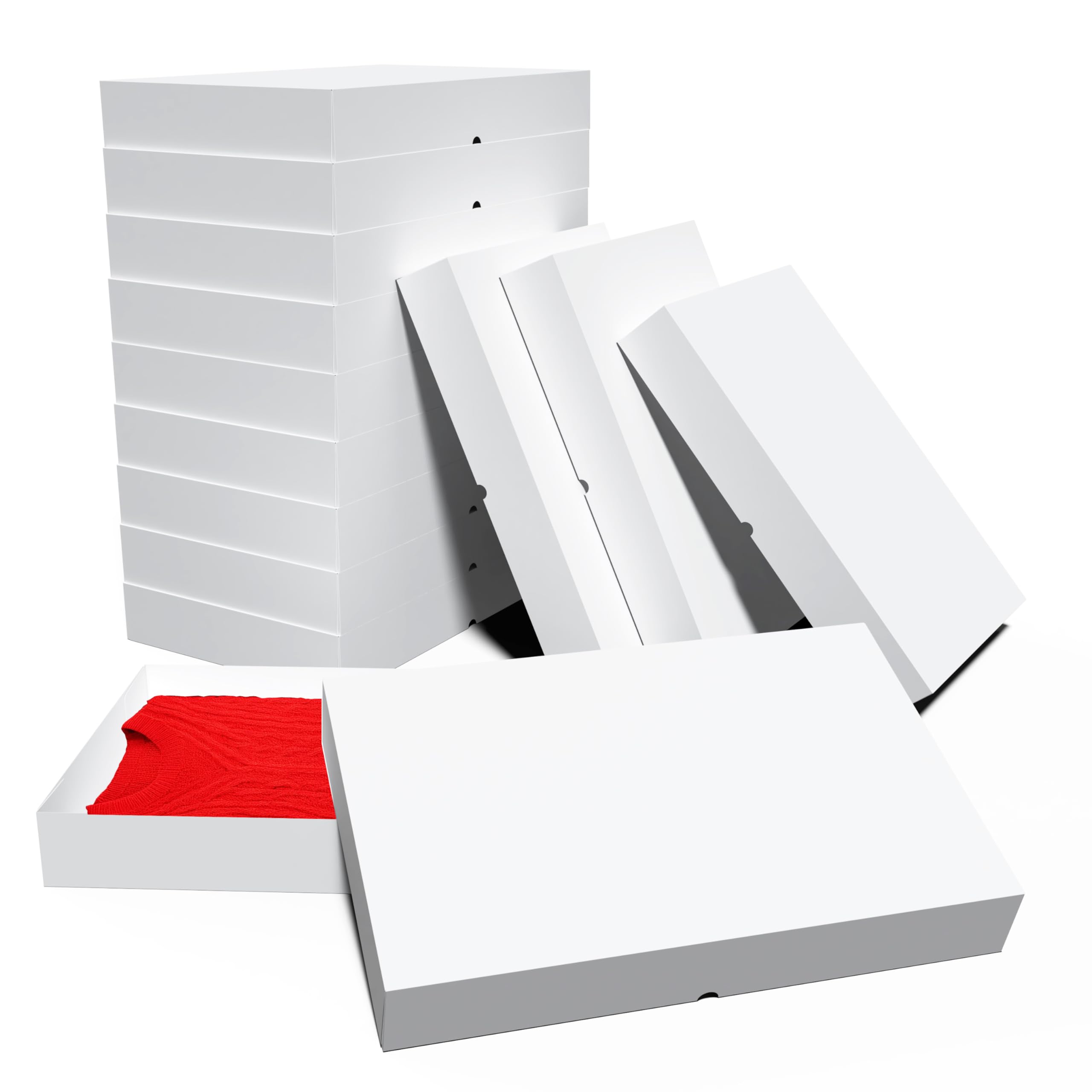 Photo 1 of 12 Packs Extra Large Gift Boxes with Lids for Presents, 17x13x4 Inch Oversized White Empty Foldable Wrapping Boxes for Presents Bulk, Extra Deep Sweater Boxes Robe Boxes Blanket Boxes Clothes Boxes for Gifts