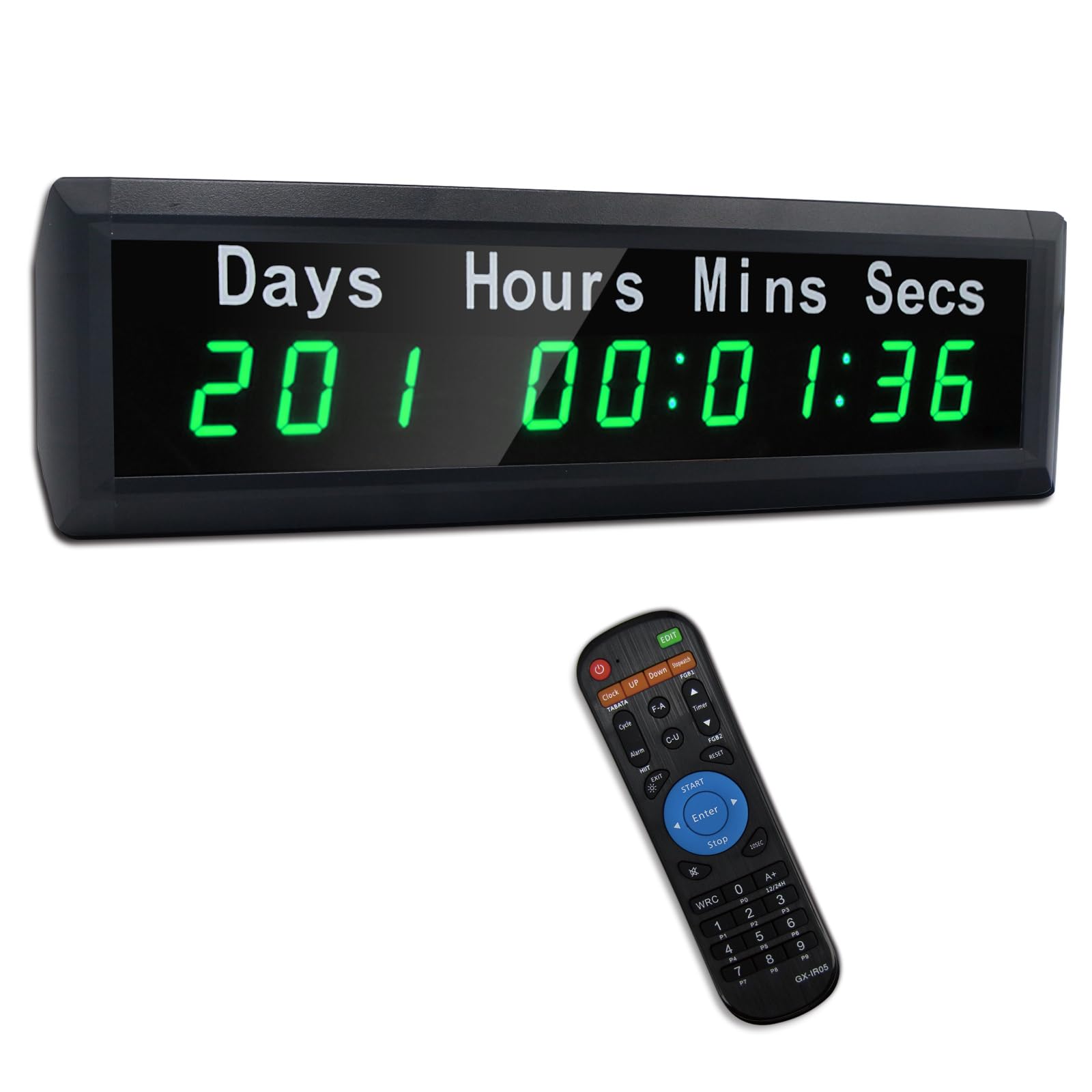 Photo 1 of LUCKY TIME LED Countdown Clock, Upgraded Automatic Calculation Day Countdown/Count Up Timer,999 Days Countdown Calendar for Retirement Vacation Exam Wedding Lab Project Meeting(GREEN)