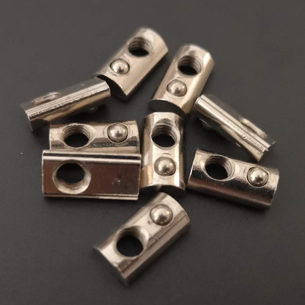 100-Pack 2020 2040 2060 Roll in Spring Loaded T Nut M5 for 20x20 20 Series Aluminum Extrusions 6mm Slot Aluminum Profile Accessories (m5) - Image 4