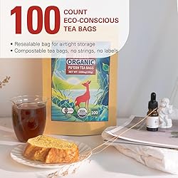 WT WEETEE Organic Puerh Tea Bags, USDA Certified