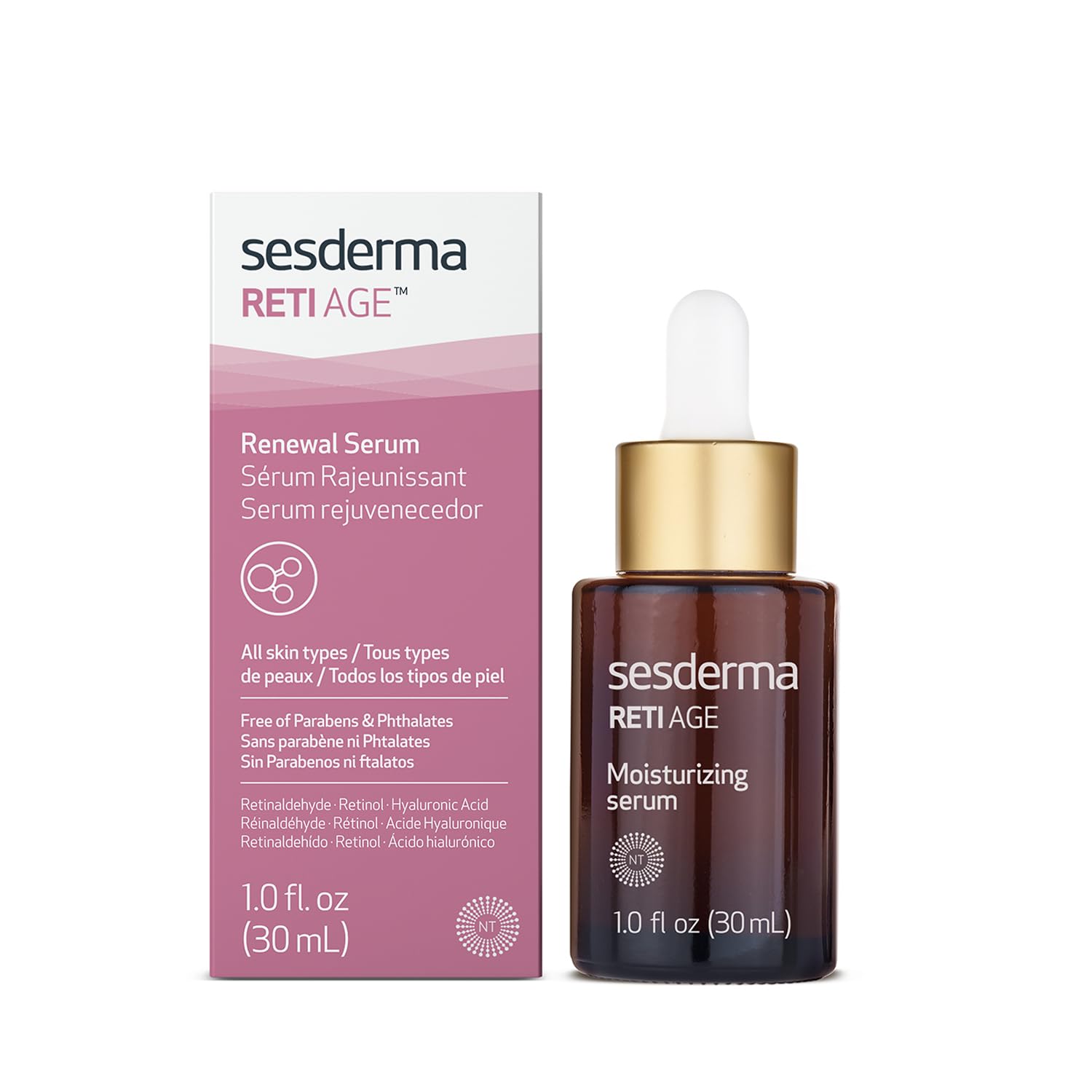 Sesderma Retiage Liposomal Serum – Anti-aging serum with 3 retinoids – Wrinkles, firmness, and hydration – 30 ml