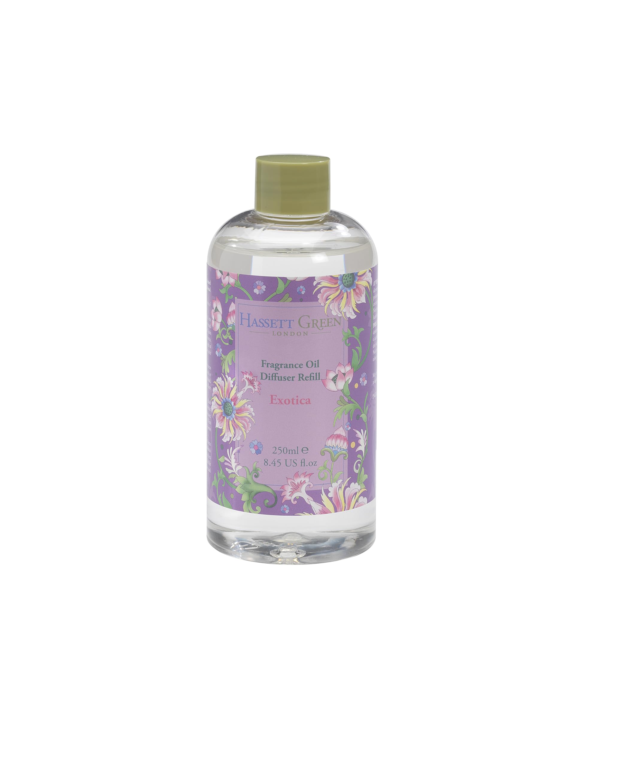 Hassett Green London - Exotica Fruity Fragrance of Pear & Melon - Fragrance Oil Reed Diffuser Refill - Larger Size 250ml Bottle