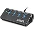 Anker USB 3.0 4-Port Portable Aluminum Hub with 2-Foot USB 3.0 Cable (Carbon)