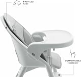 Kinderkraft Dinnly Foldable High Chair – Tool-Free Setup, 5-Point Harness, view 4
