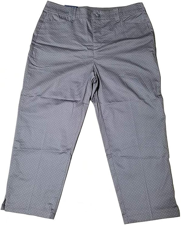 Khakis & Company Womens Comfort Waist Casual Elegance Capri (10, Tuscan Truffle) at Amazon Women