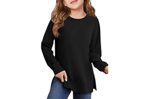 Haloumoning Girls Oversized Crewneck Sweatshirts Kids Long Sleeve Shirts Tops Fall Pullover 5-14 Years