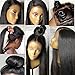 Human Hair Lace Front Wigs Pre Plucked Virgin Brazilian Human Hair Wigs for Black Women Silky Straight Glueless Lace Front Wig with Baby Hair Straight Human Hair Wig Bleached Knots 1B 180% Density 14